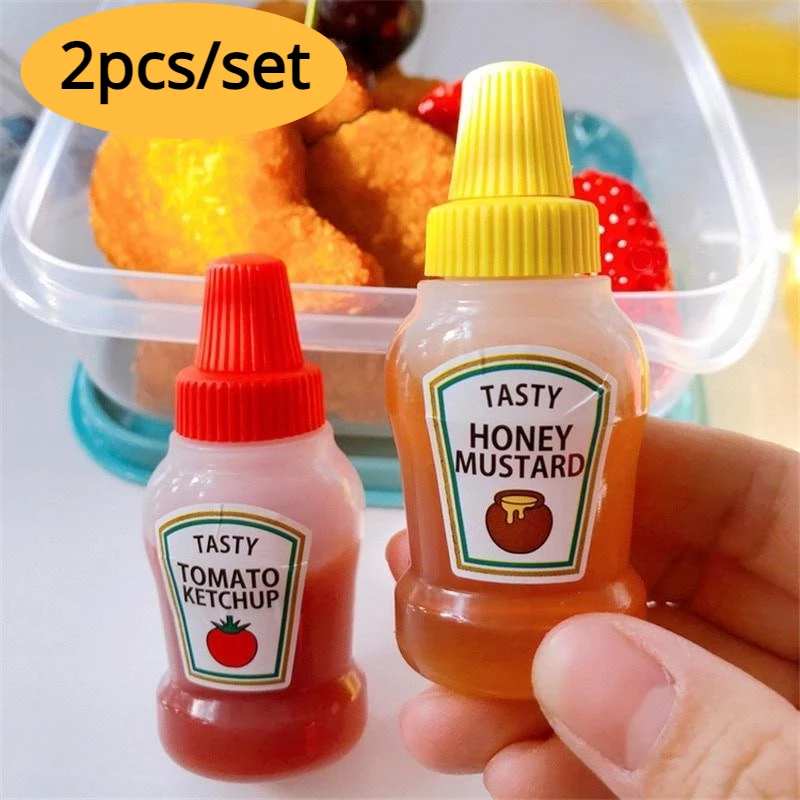 Salad Dressing Bottle - 2Pcs/Set 25ML Mini Tomato Ketchup Bottle