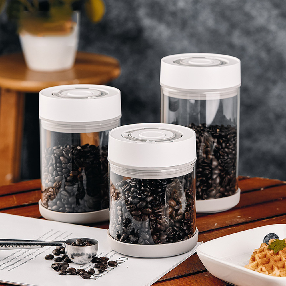 Food Storage Vacuum - Kitchen Moisture-proof Glass Coffee Bean Jar