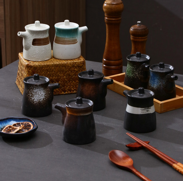 Salad Dressing Bottle - Ceramic Seasoning Bottle Soy Sauce Bottle