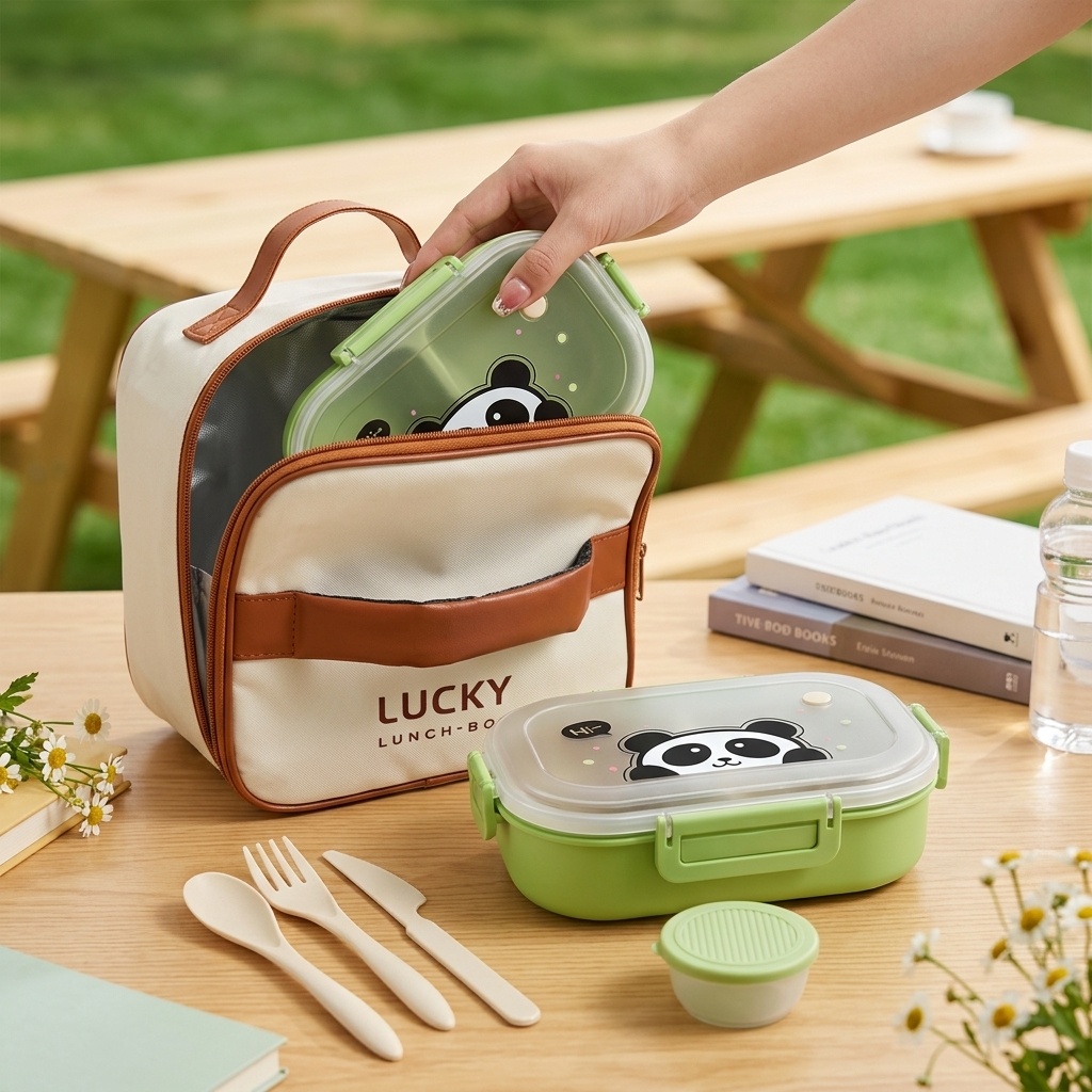Food Storage Safety - Reusable Plastic Divided Bento Lunch Box