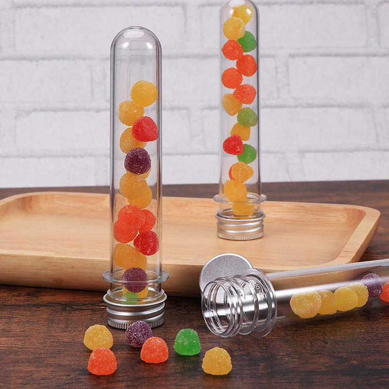 Food Storage Youtube - 1/5Pcs Plastic Lab Test Tubes Transparent