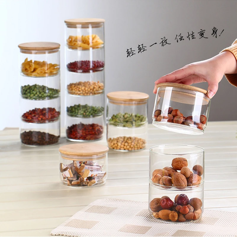 New1200 Ml 3-layer Glass Can K - Food Storage Lidl ulasan dan harga