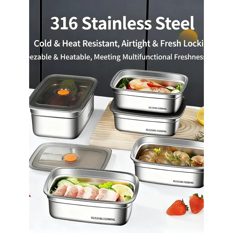Large Capacity Stainless Steel - Food Storage Safety ulasan dan harga