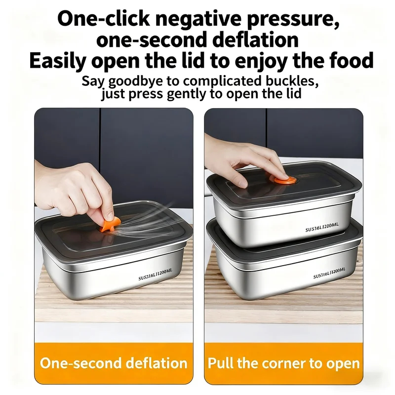 Large Capacity Stainless Steel - Food Storage Safety ulasan dan harga