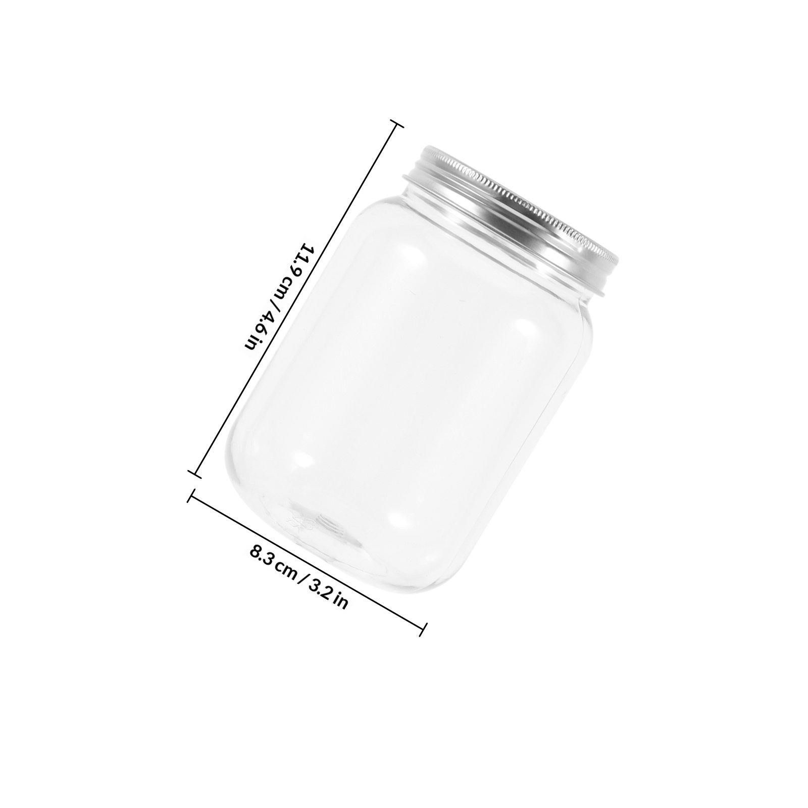 4Pcs Clear Plastic Jars with A - Food Storage With Lids ulasan dan harga