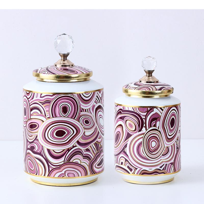 Purple Circle Painted Ceramic  - Food Storage Lidl ulasan dan harga