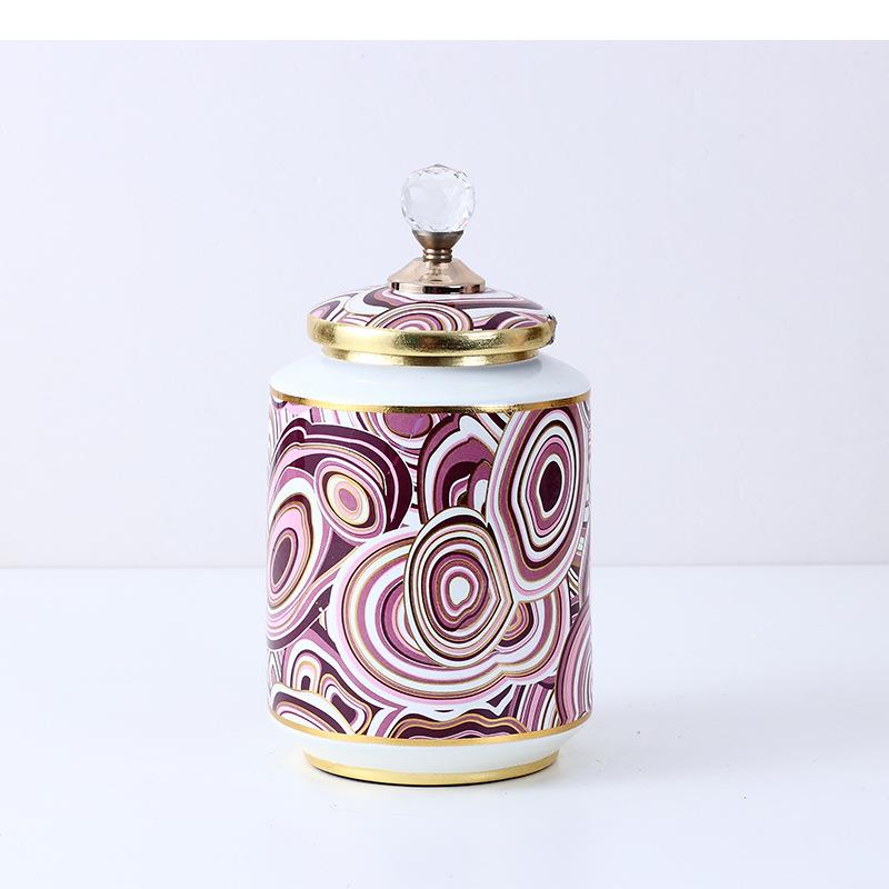 Purple Circle Painted Ceramic  - Food Storage Lidl ulasan dan harga