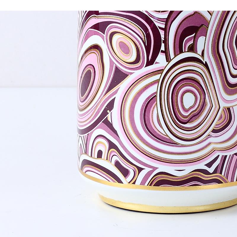 Purple Circle Painted Ceramic  - Food Storage Lidl ulasan dan harga