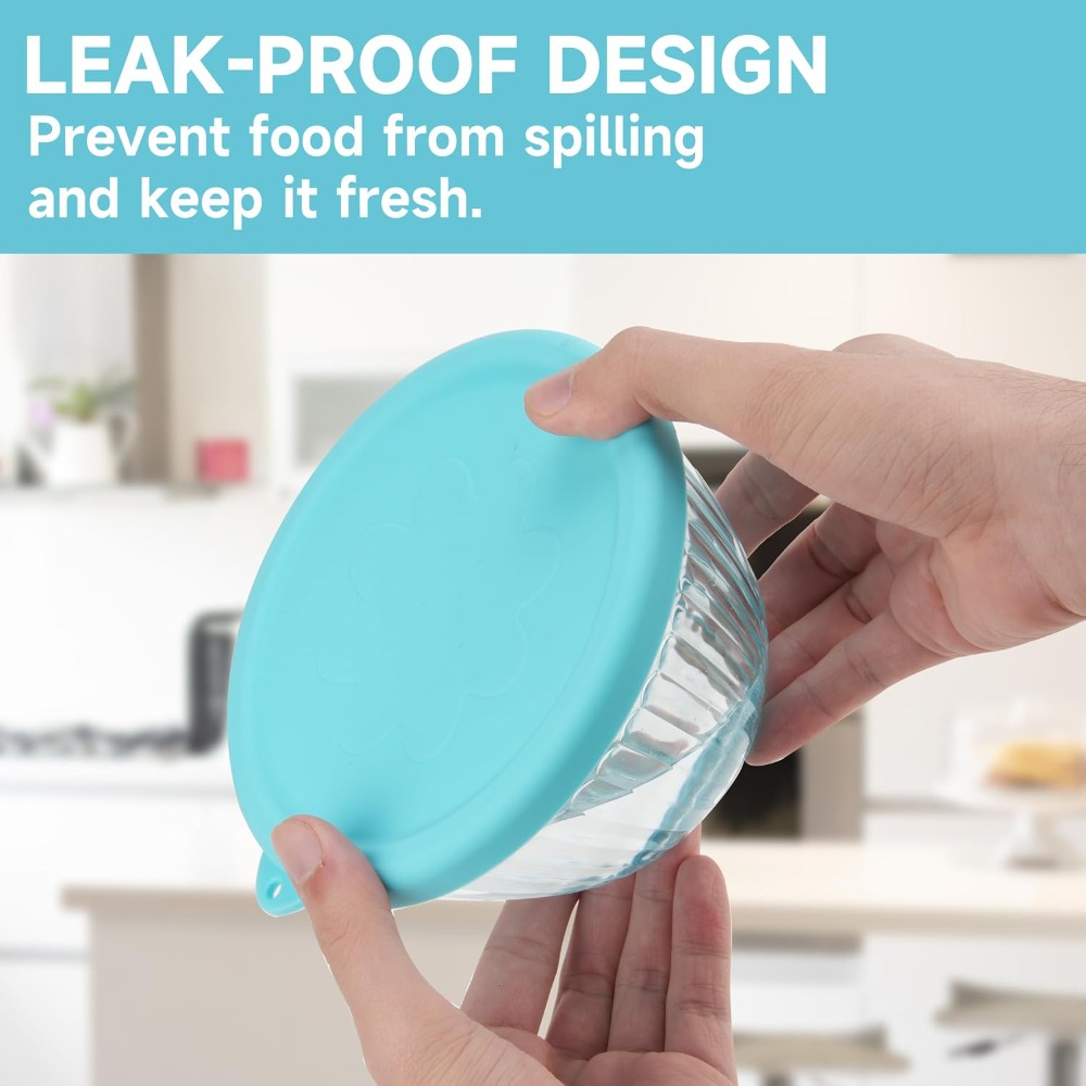 Silicone Lids for Glass Mixing - Food Storage With Glass Lids ulasan dan harga