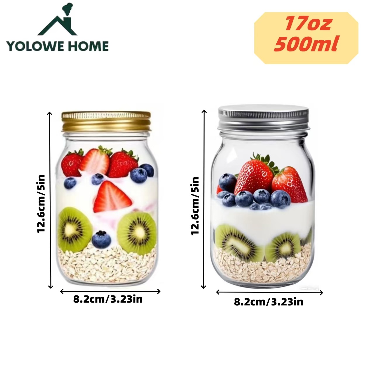 6Pcs, 12Pcs, 500Ml/16Oz, Glass - Salad Dressing Bottle ulasan dan harga