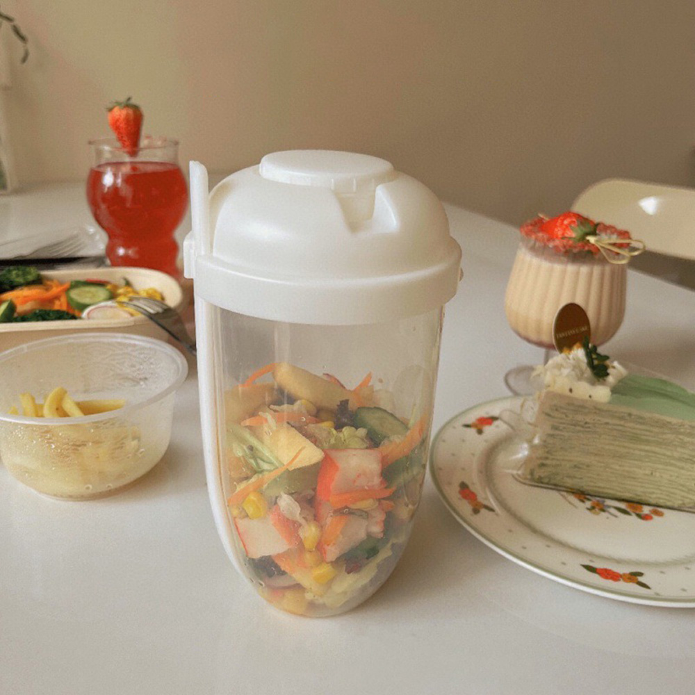 1PC White/Green Portable Bottl - Salad Dressing Bottle ulasan dan harga