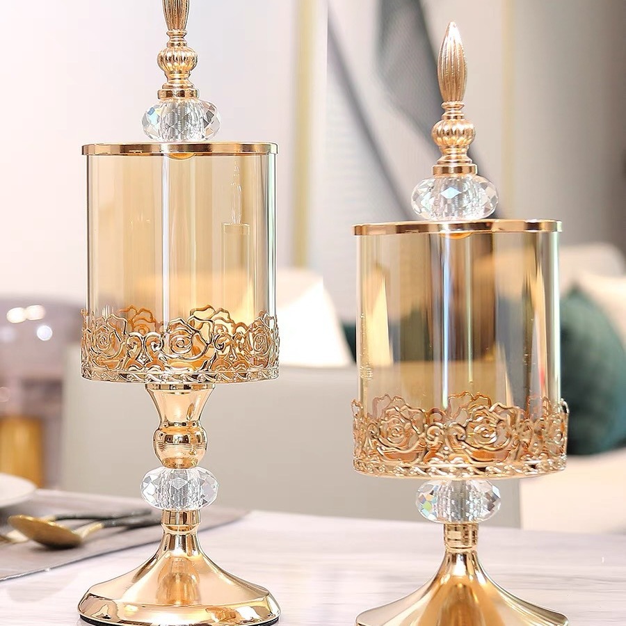 Light Luxury Crystal Glass Sto - Food Storage With Glass Lids ulasan dan harga