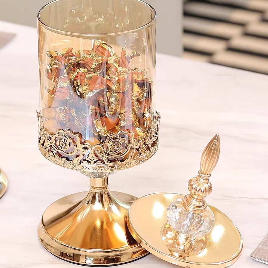 Light Luxury Crystal Glass Sto - Food Storage With Glass Lids ulasan dan harga