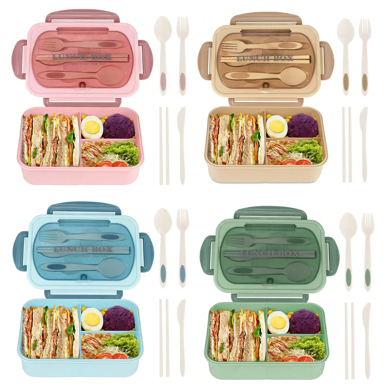 Adult Bento Box with 3 Compart - Food Storage Safety ulasan dan harga