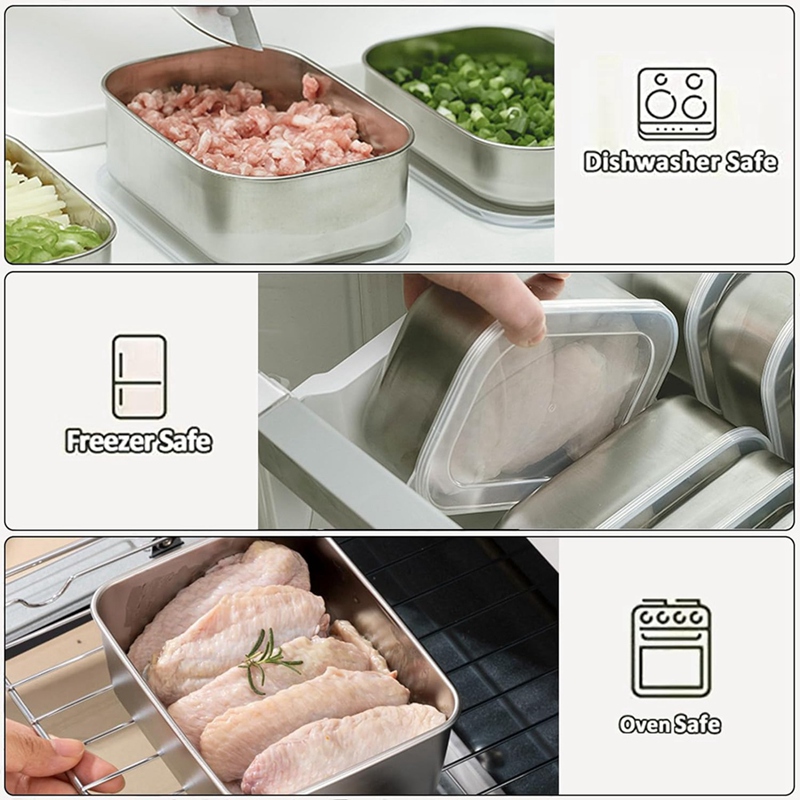 Stainless Steel Containers for - Food Storage Usa ulasan dan harga