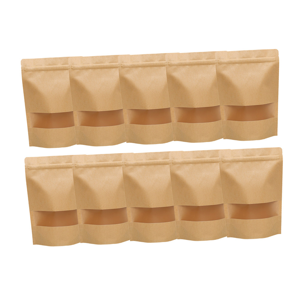 50Pcs Kraft Paper Zipper Seale - Food Storage Usa ulasan dan harga