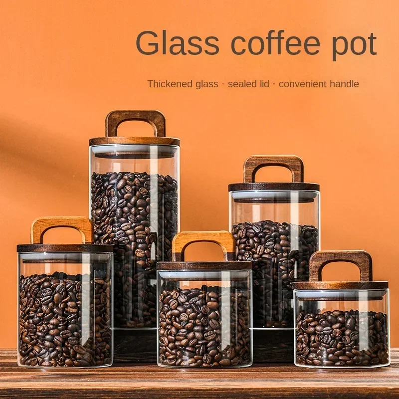800-2100ml Wood Lid Glass Jar  - Food Storage Lidl ulasan dan harga
