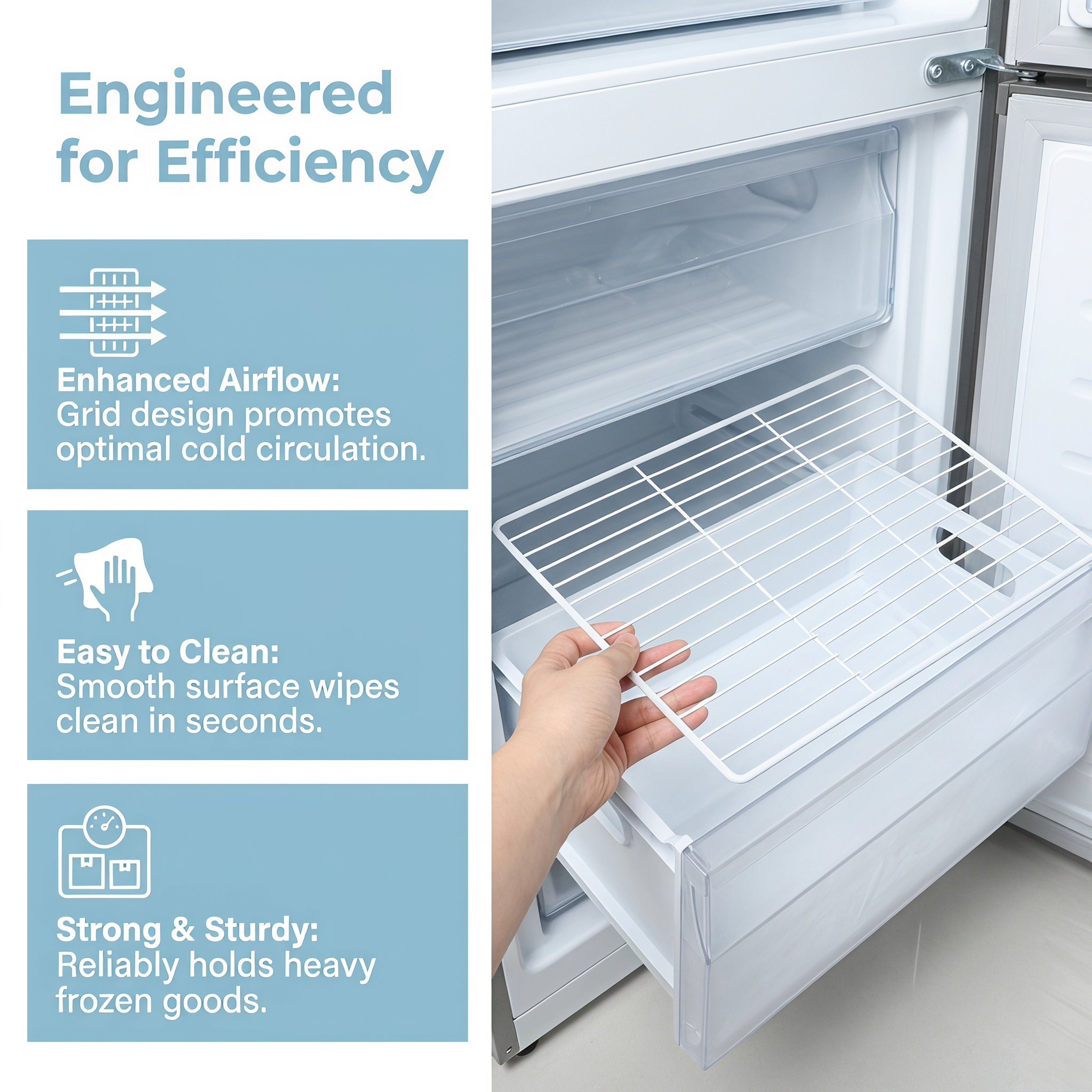 Chest Freezer Metal Wire Shelf - Food Storage Freezer ulasan dan harga