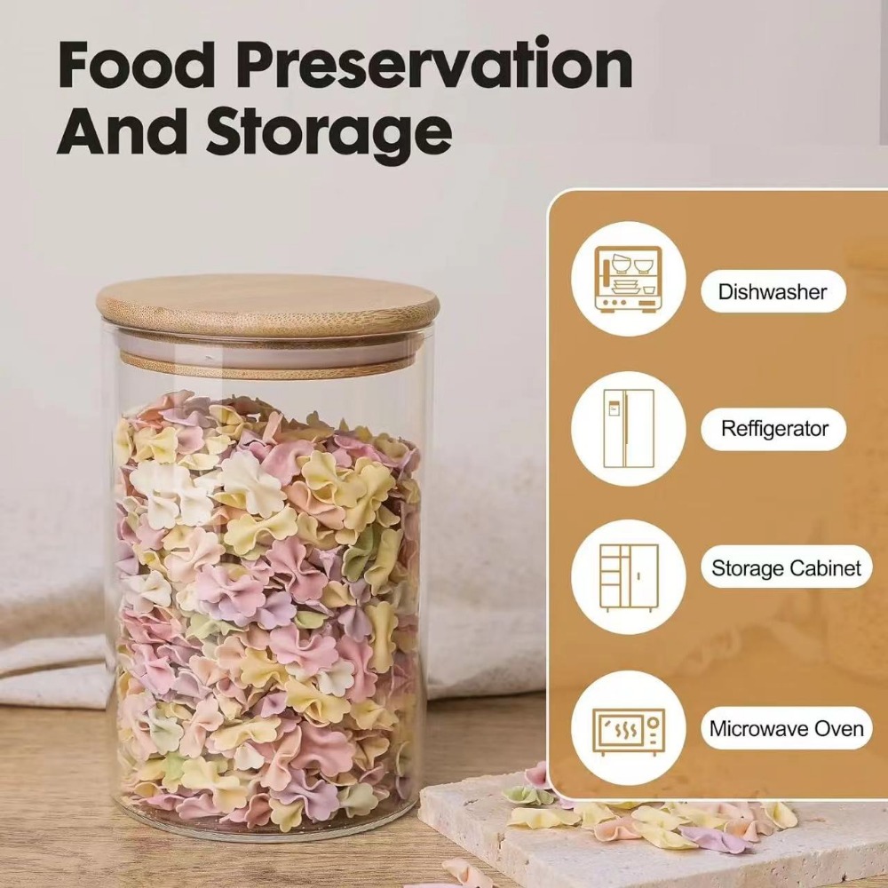 Glass Food Storage Tank with M - Food Storage With Glass Lids ulasan dan harga