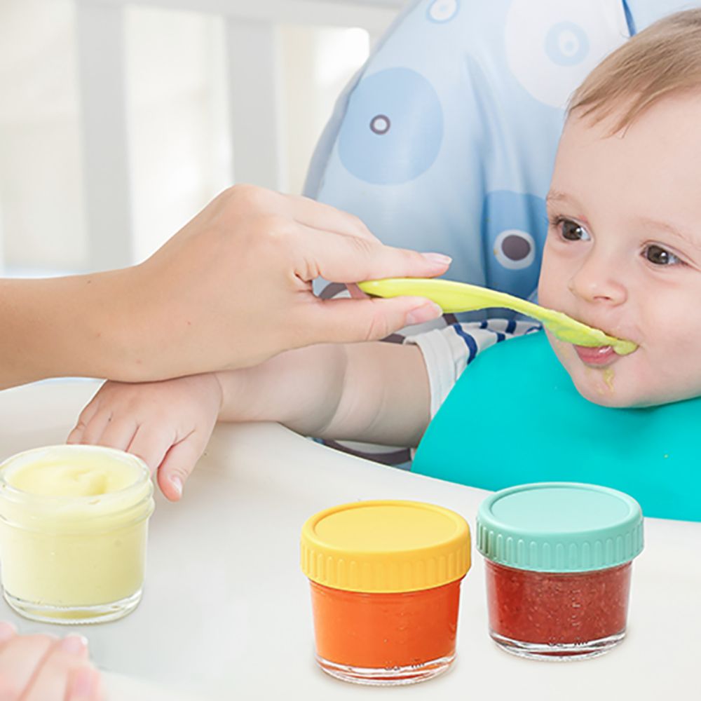 6pcs Glass Baby Food Jar Reusa - Food Storage With Glass Lids ulasan dan harga