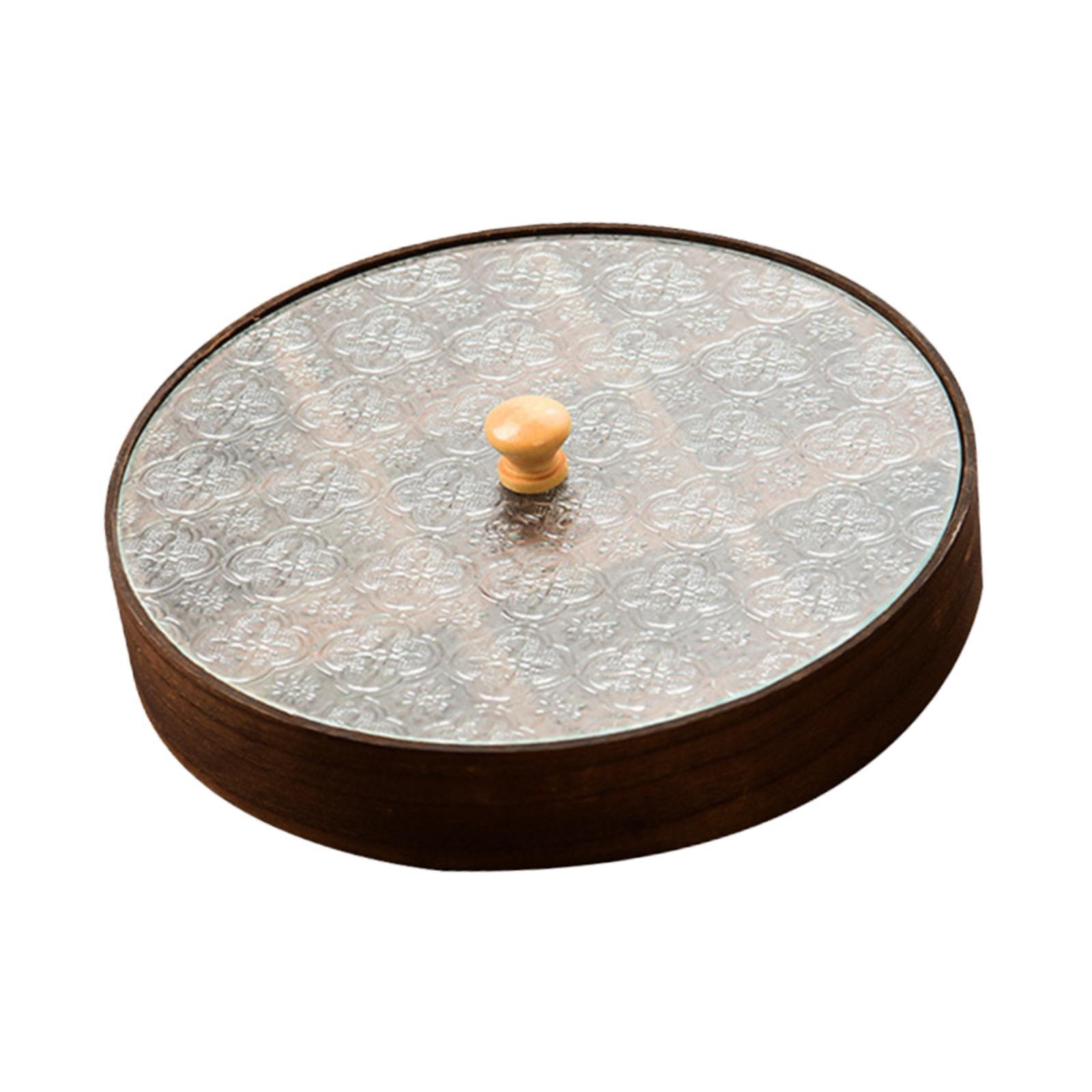 Large Capacity Wooden Serving  - Food Storage With Glass Lids ulasan dan harga