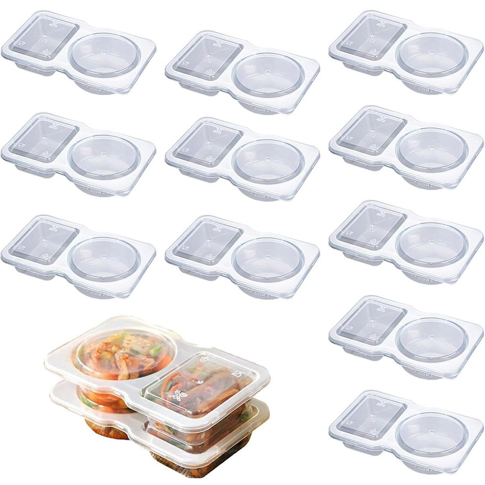 2-compartment Disposable Clear - Food Storage Safety ulasan dan harga