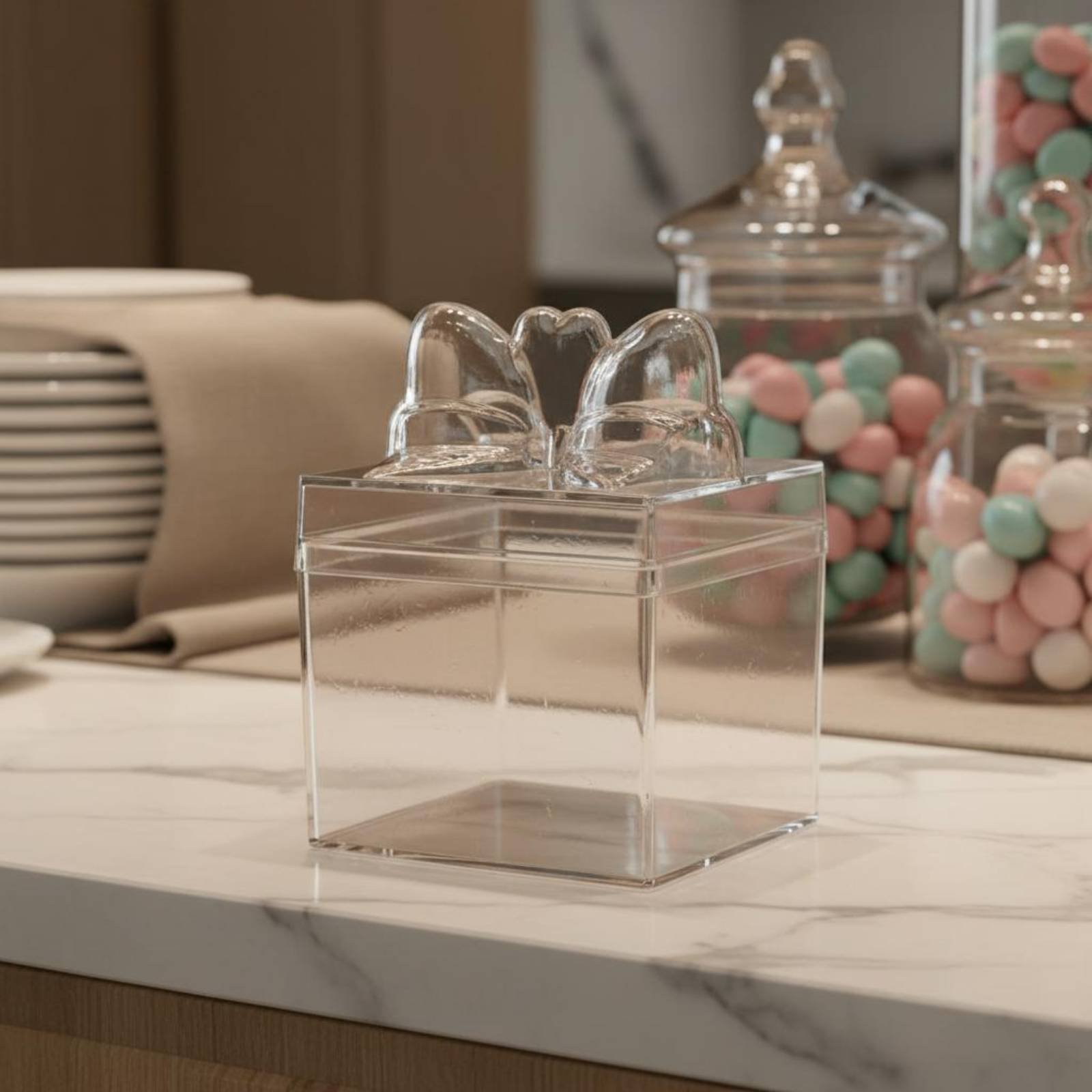 Clear Plastic Candy Box with R - Food Storage Usa ulasan dan harga