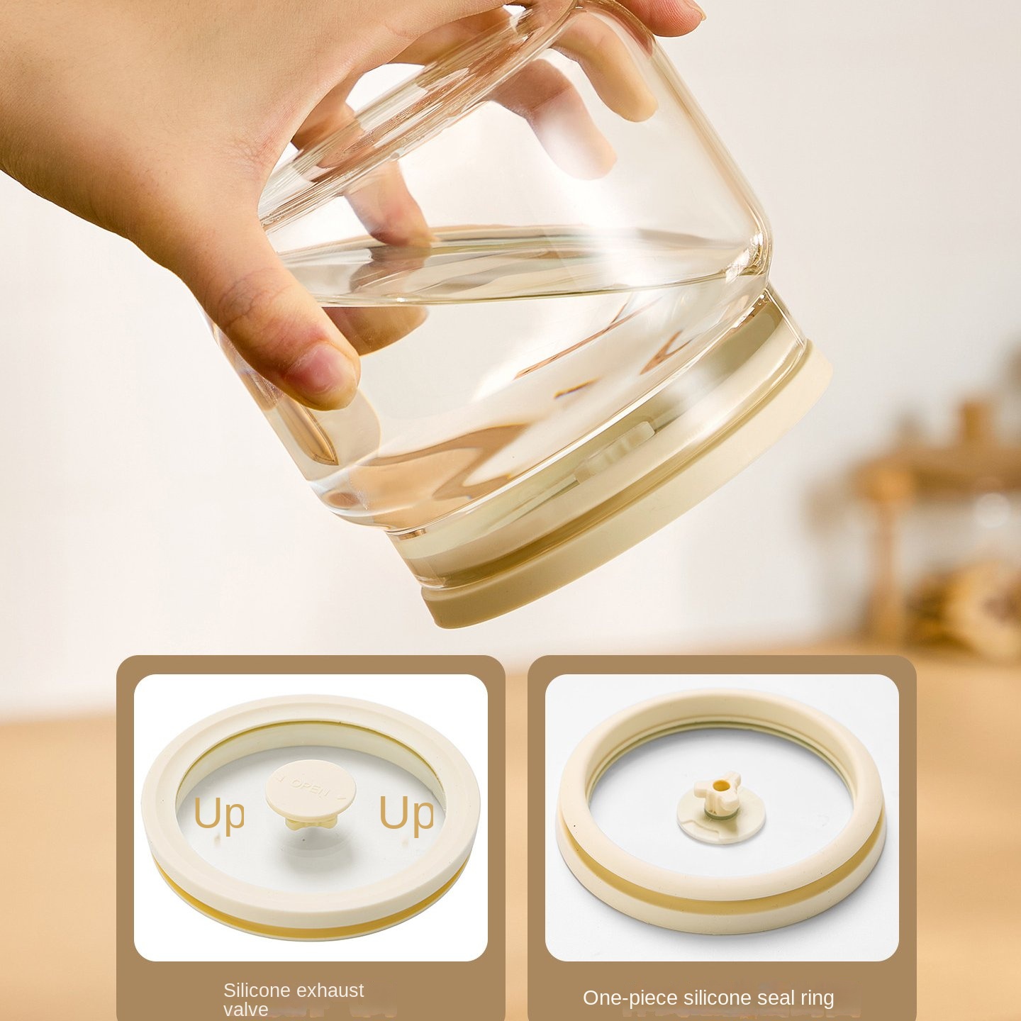 Glass Lid Glass Containers for - Food Storage Lidl ulasan dan harga