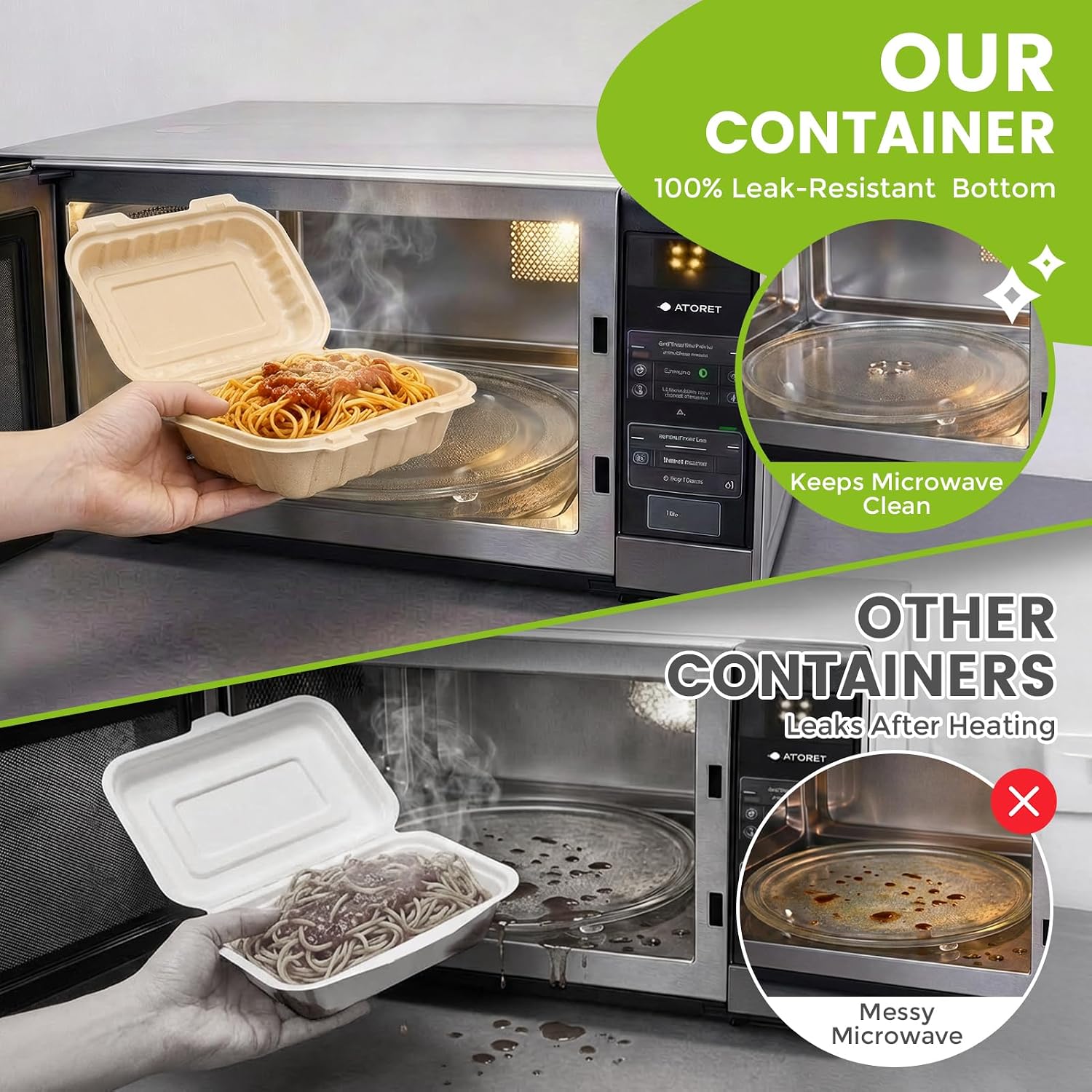 50 Pack 16oz Clamshell Take Ou - Food Storage Safety ulasan dan harga