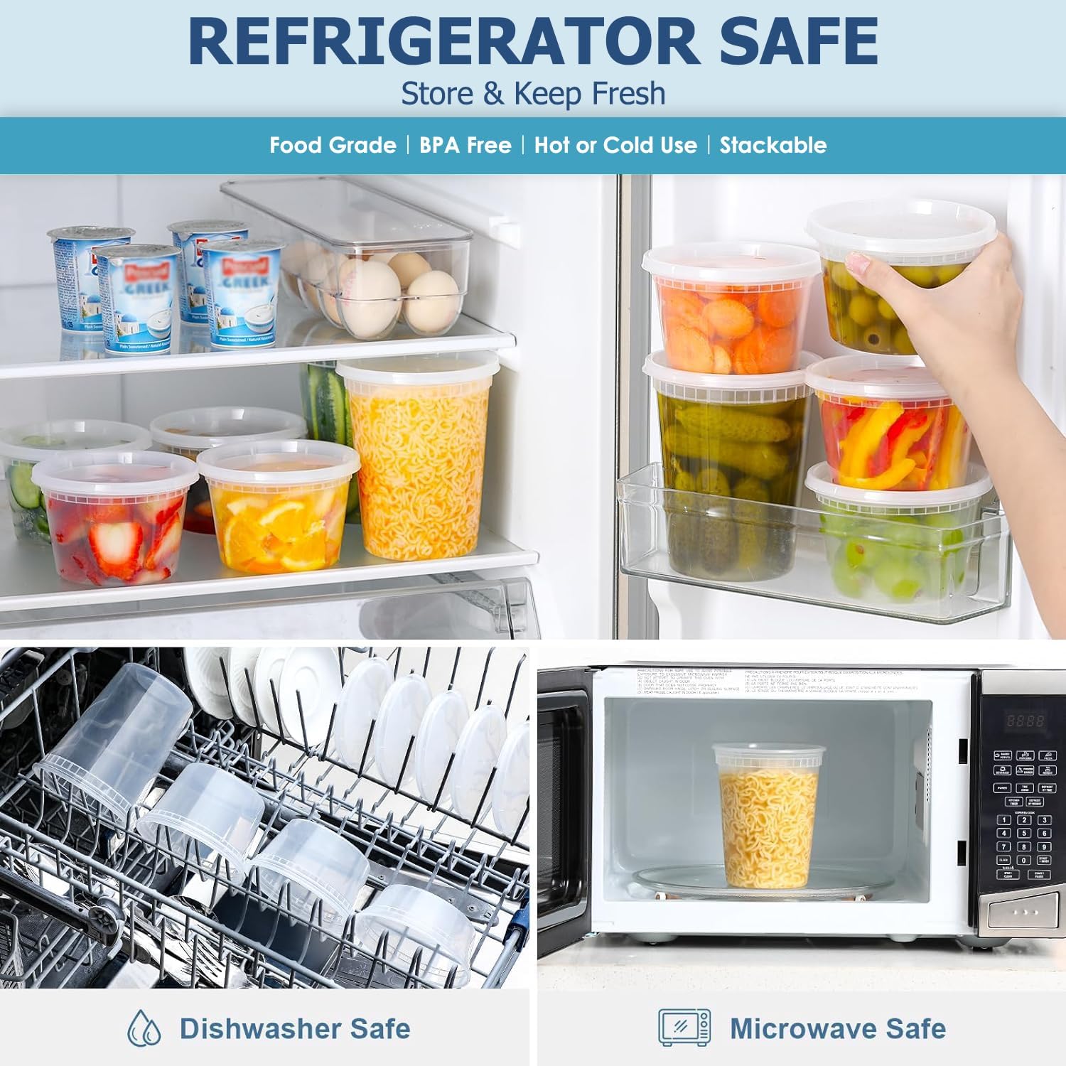 24pcs Deli Food Storage Contai - Food Storage Freezer ulasan dan harga