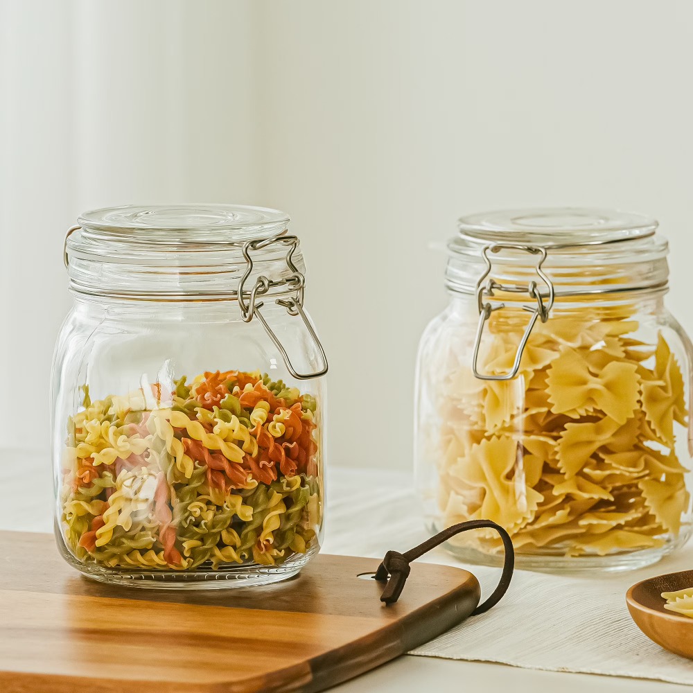 Mainstays 38 oz Glass Food Sto - Food Storage With Glass Lids ulasan dan harga