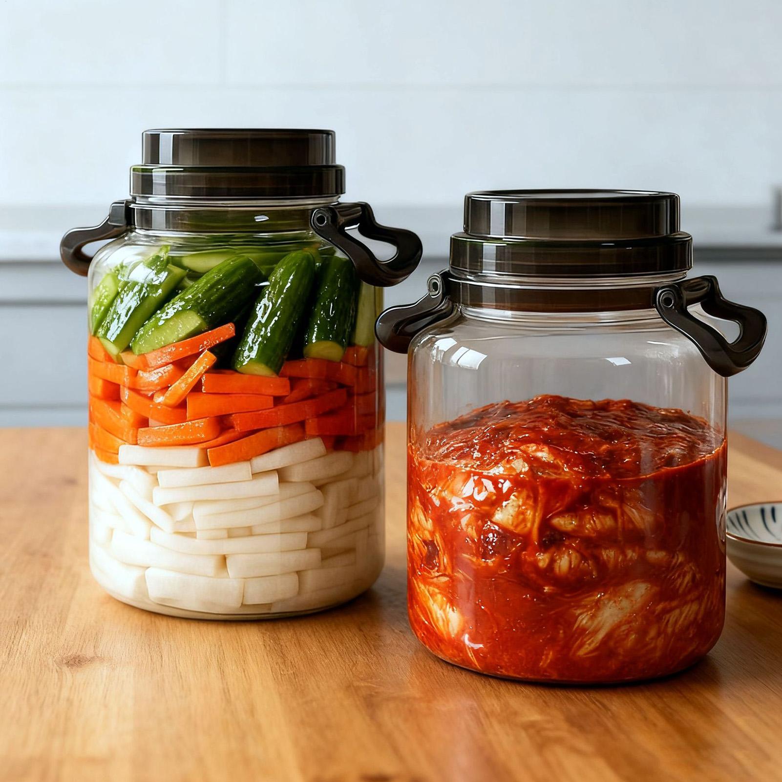 Pickle Jars with Lids 5L Round - Food Storage Lidl ulasan dan harga