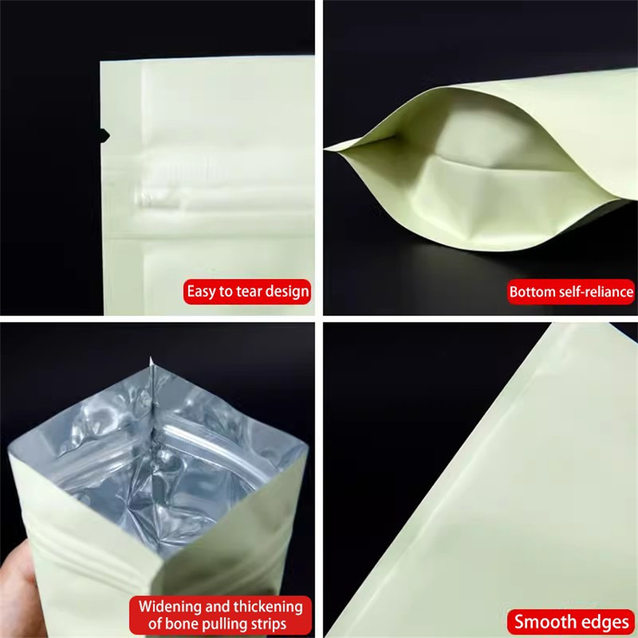 50/100PCS Matte Pale Yellow Zi - Food Storage Usa ulasan dan harga