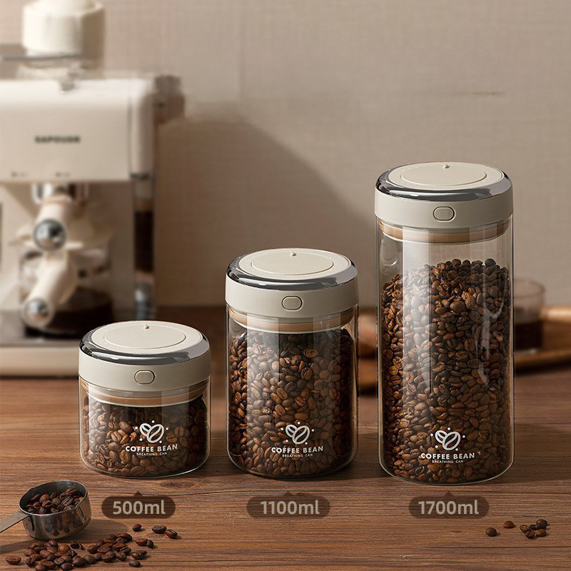 500/1100/1700ml Coffee Beans V - Food Storage Vacuum ulasan dan harga