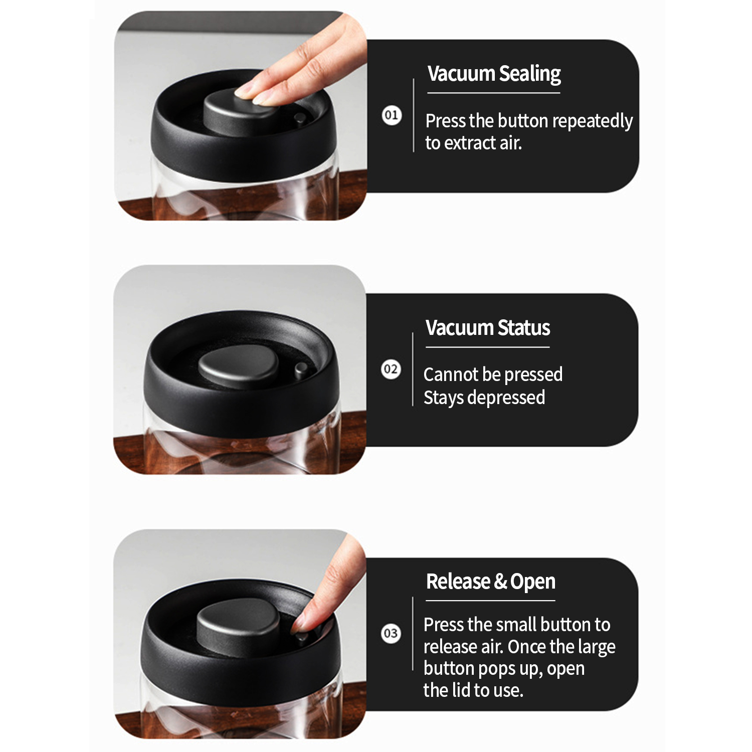 OANKR Vacuum Coffee Canister 5 - Food Storage Vacuum ulasan dan harga