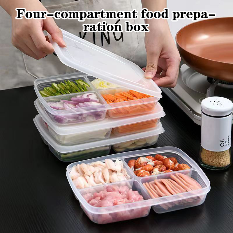 New【4 Grids Plastic Storage Bo - Food Storage Freezer ulasan dan harga