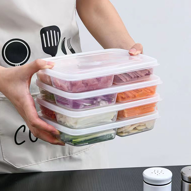New【4 Grids Plastic Storage Bo - Food Storage Freezer ulasan dan harga