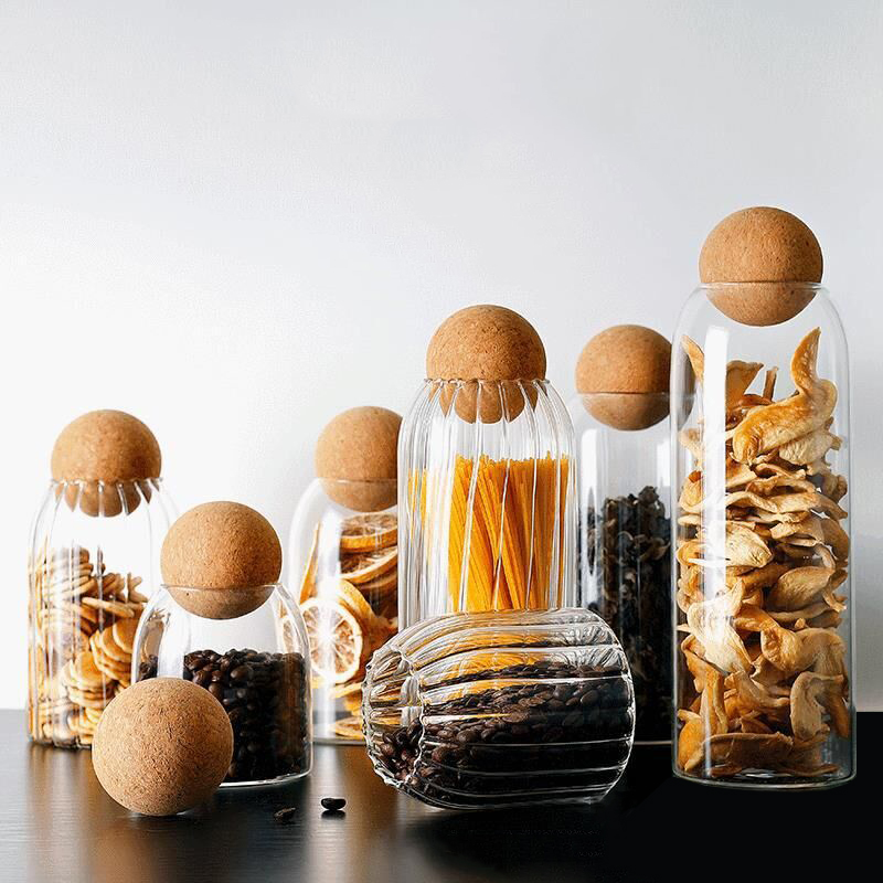 Storage Glass Jar with Wooden  - Food Storage Lidl ulasan dan harga