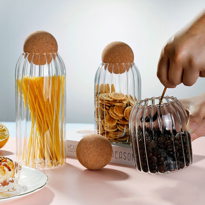 Storage Glass Jar with Wooden  - Food Storage Lidl ulasan dan harga