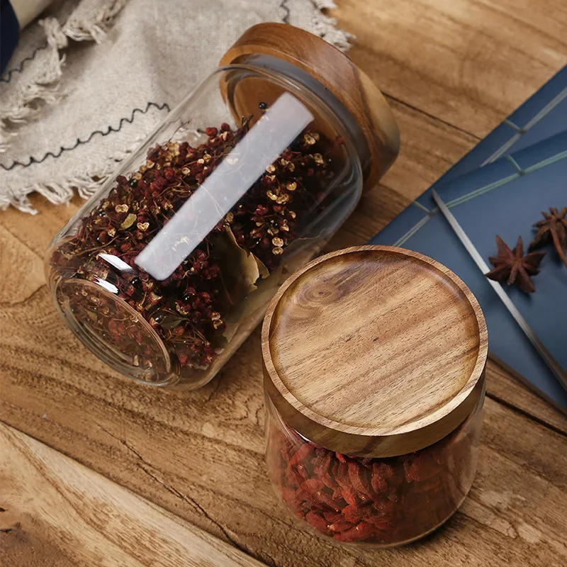 Kitchen Sealed Wooden Lid Glas - Food Storage Lidl ulasan dan harga