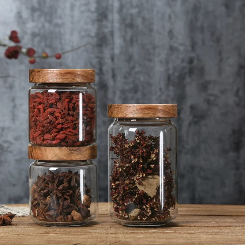 Kitchen Sealed Wooden Lid Glas - Food Storage Lidl ulasan dan harga