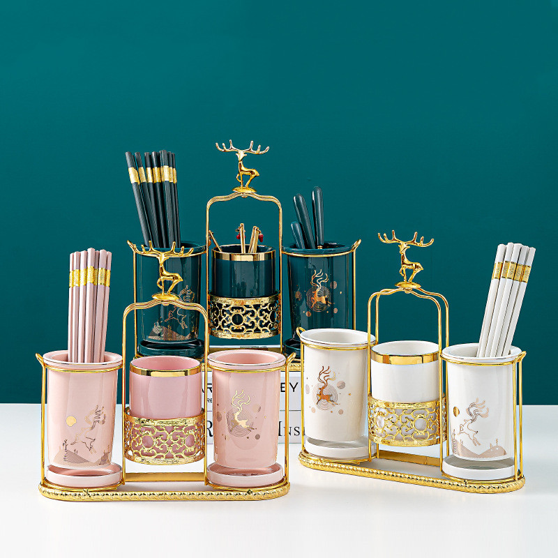 Gold Edged Ceramic Chopsticks  - Food Storage Youtube ulasan dan harga