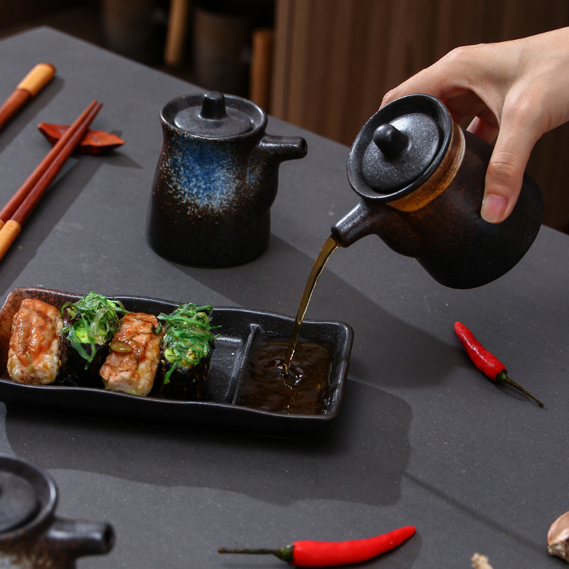 Ceramic Seasoning Bottle Soy S - Salad Dressing Bottle ulasan dan harga