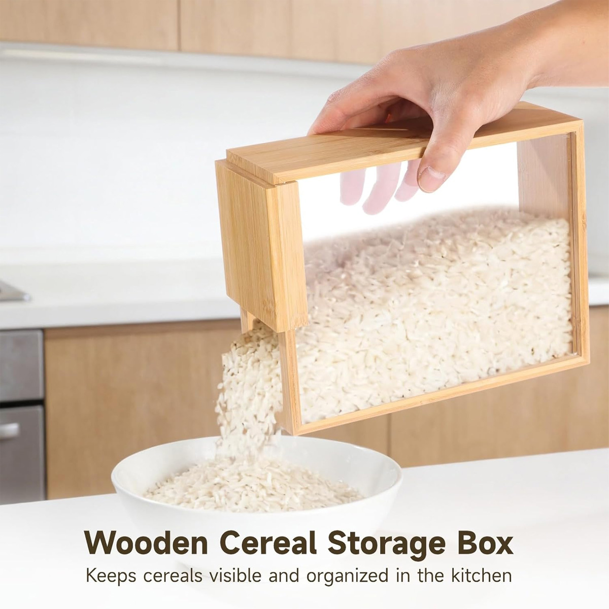 E9 1Pcs Bamboo Cereal Rice Sto - Food Storage Lidl ulasan dan harga