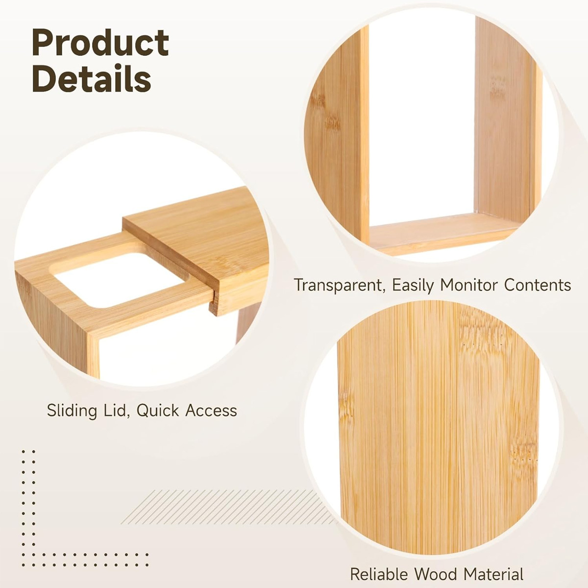 E9 1Pcs Bamboo Cereal Rice Sto - Food Storage Lidl ulasan dan harga