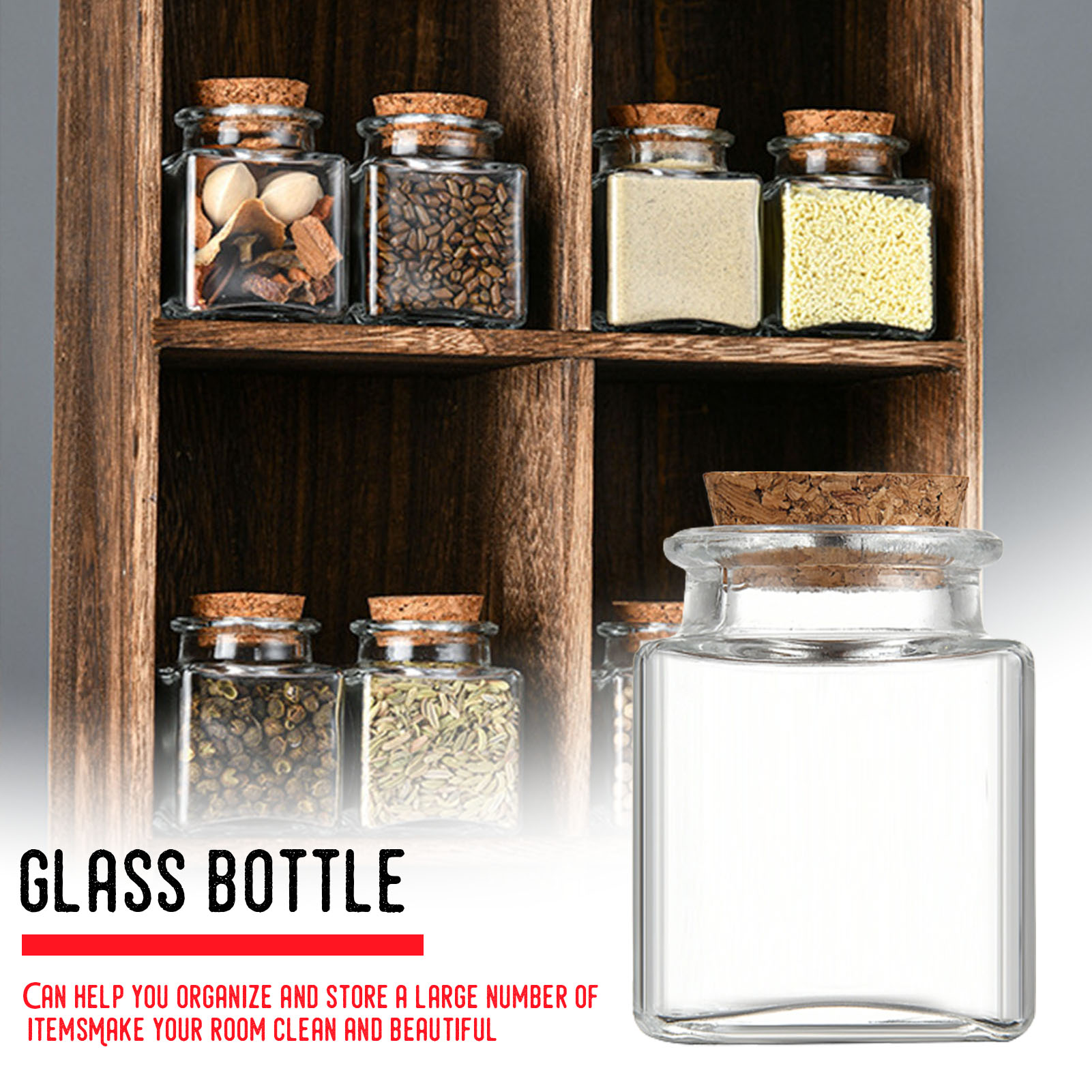 1/5/10Pcs Glass Storage Jars K - Food Storage With Glass Lids ulasan dan harga