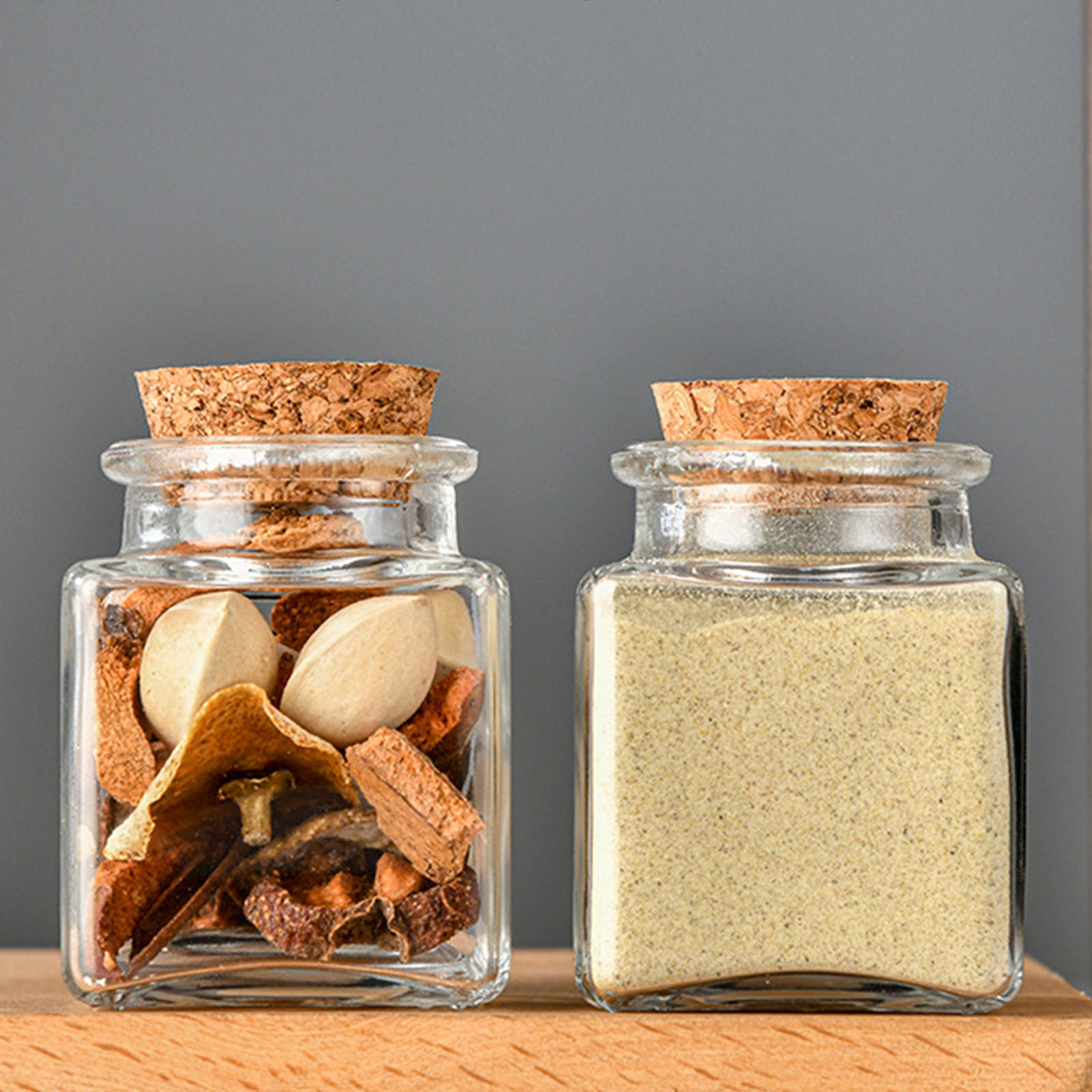 1/5/10Pcs Glass Storage Jars K - Food Storage With Glass Lids ulasan dan harga