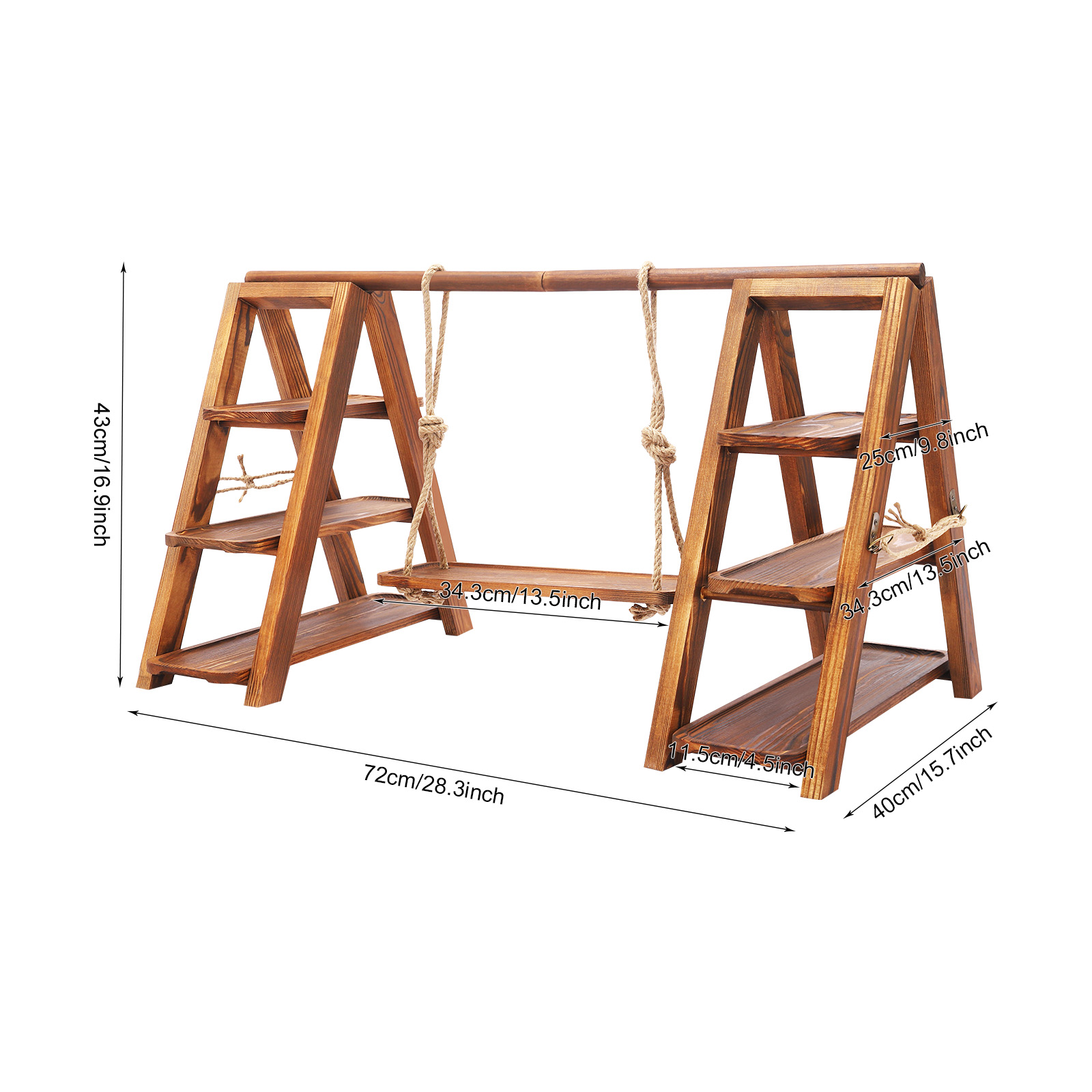 Wooden 3 Tiers Cupcake Display - Food Storage Usa ulasan dan harga