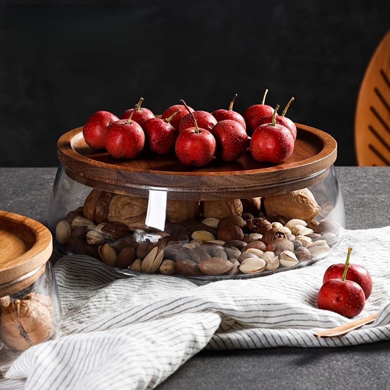 Glass Canisters with Wooden Li - Food Storage Lidl ulasan dan harga