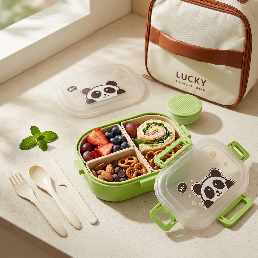 Reusable Plastic Divided Bento - Food Storage Safety ulasan dan harga